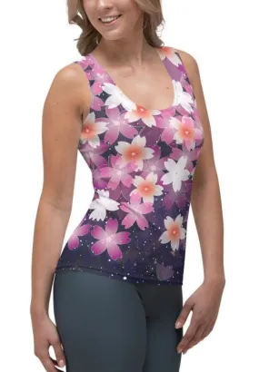 Abstract Flower Tank Top