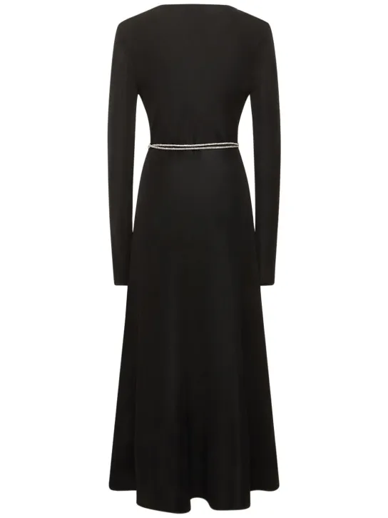 Alexandre Vauthier   Viscose knit dress w/ embellished belt 