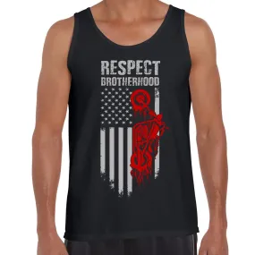 American chopper biker outlaw with USA Flag Tank Top