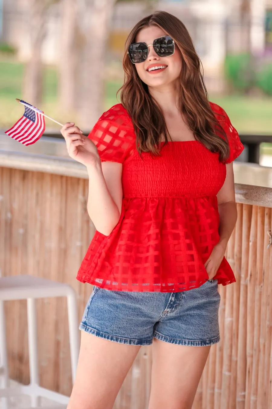 Arizona Smocked Top