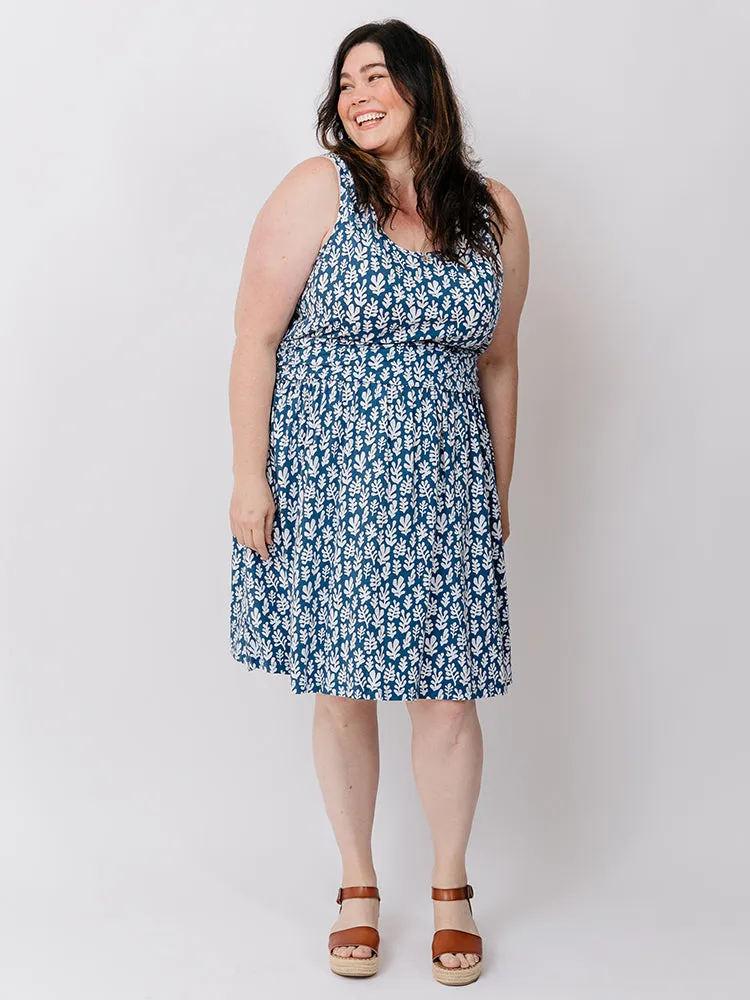 Asheville Plus Size Dress - Mod Reef Blue