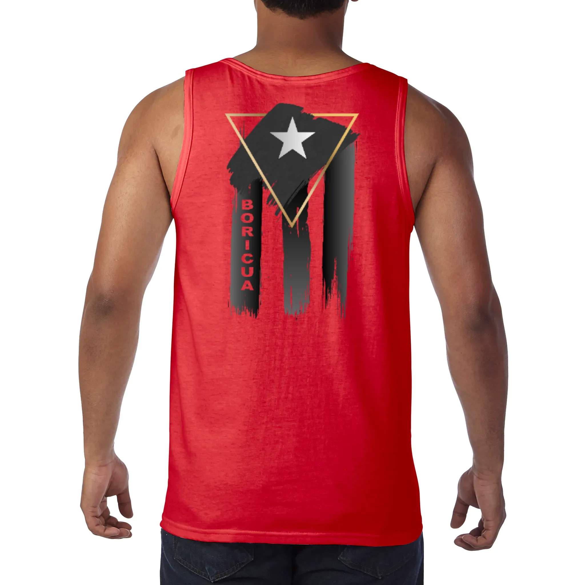 Badass Boricua Front and Back Image Tank Top