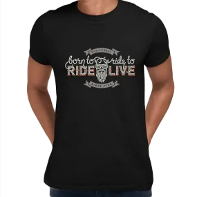 Beard Harley Biker Born to ride, ride to live Crew Neck T-shirt & Tank Top