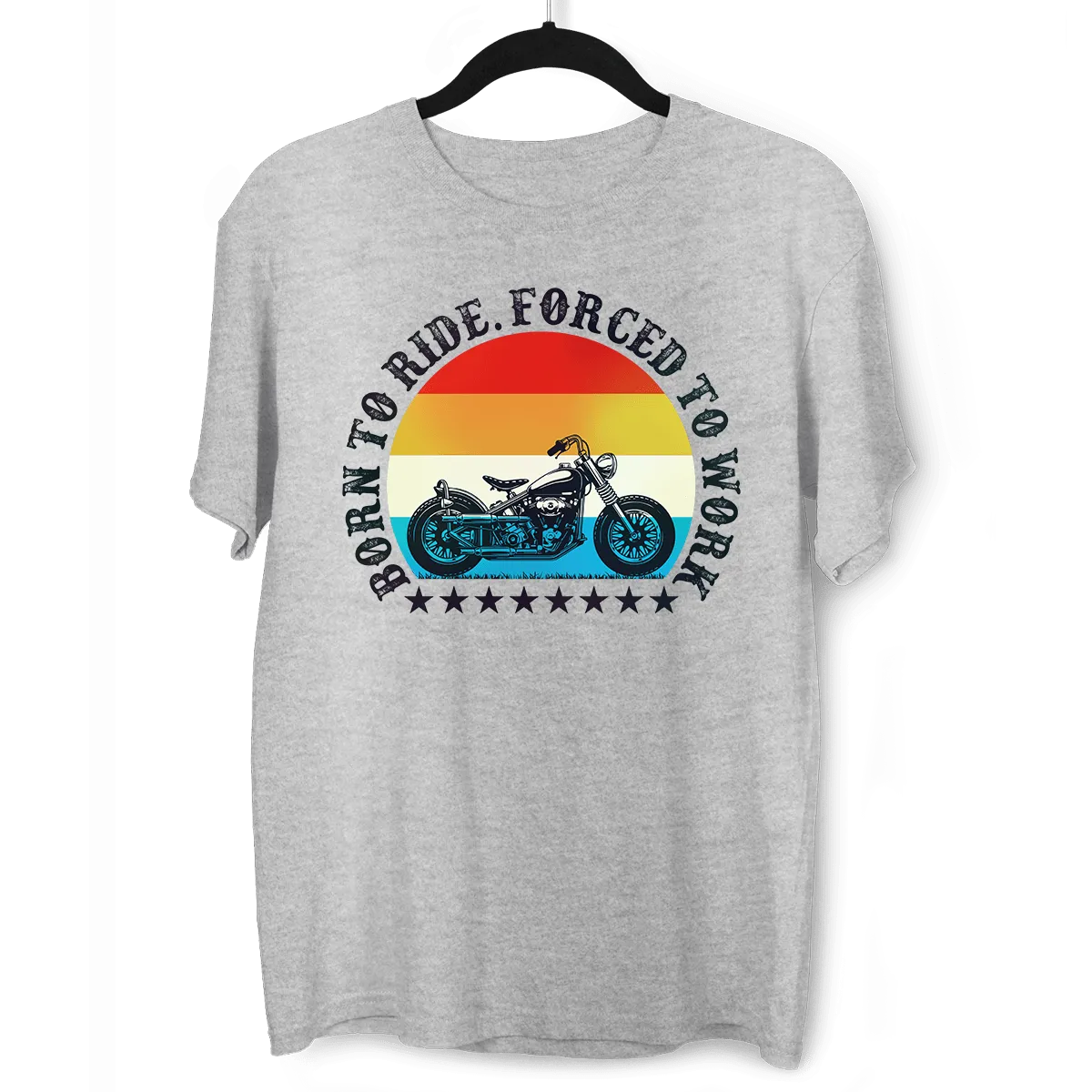 Born to Ride - Forced To Work Crew Neck T-shirt & Tank Top