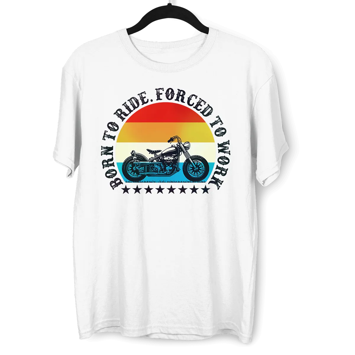 Born to Ride - Forced To Work Crew Neck T-shirt & Tank Top