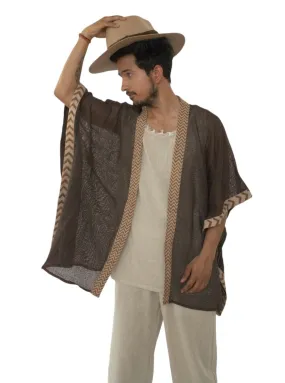 Cacao Mesh Open Poncho