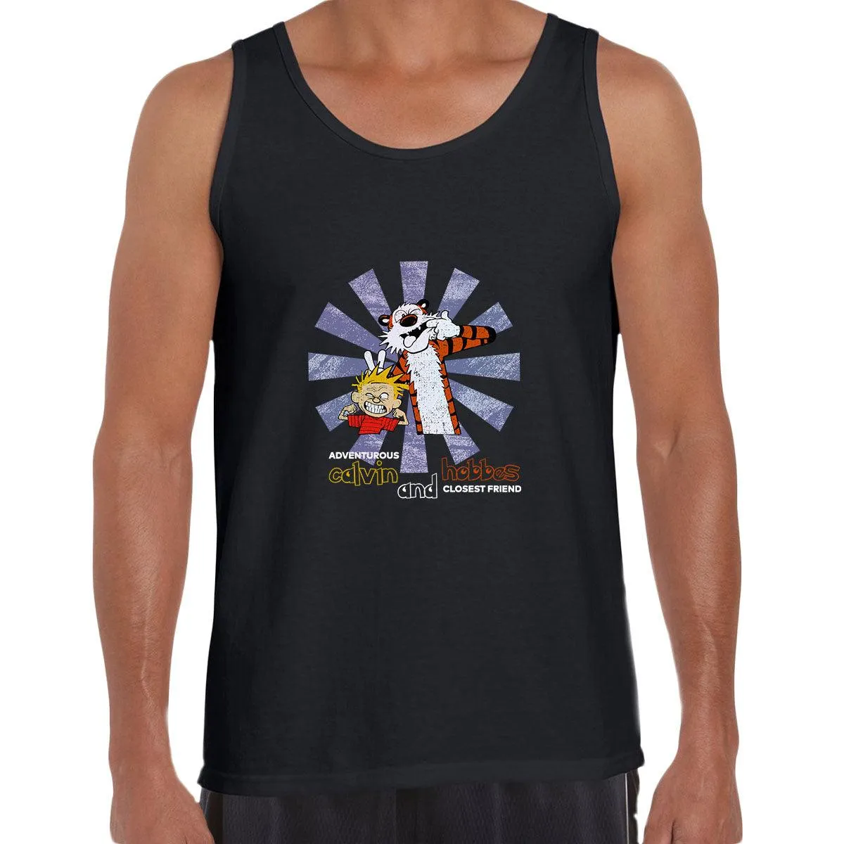 Calvin and Hobbes Retro Action Adventure Funny Gift Adults Unisex Tank Top