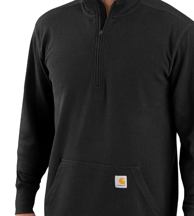 Carhartt Heavyweight Half-Zip Long Sleeve Thermal Shirt | Black, Heather Navy