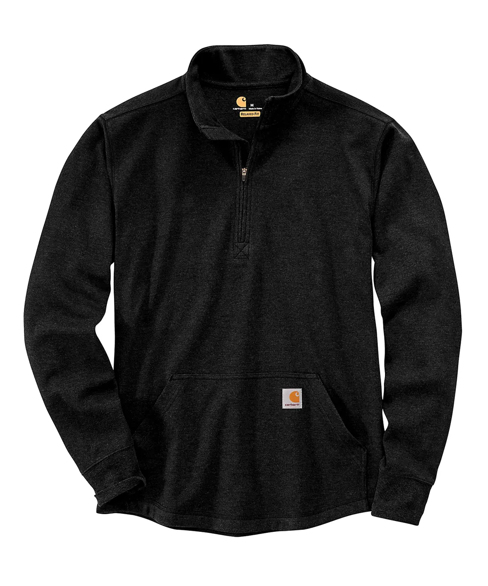 Carhartt Men's Half-Zip Thermal Shirt - Black