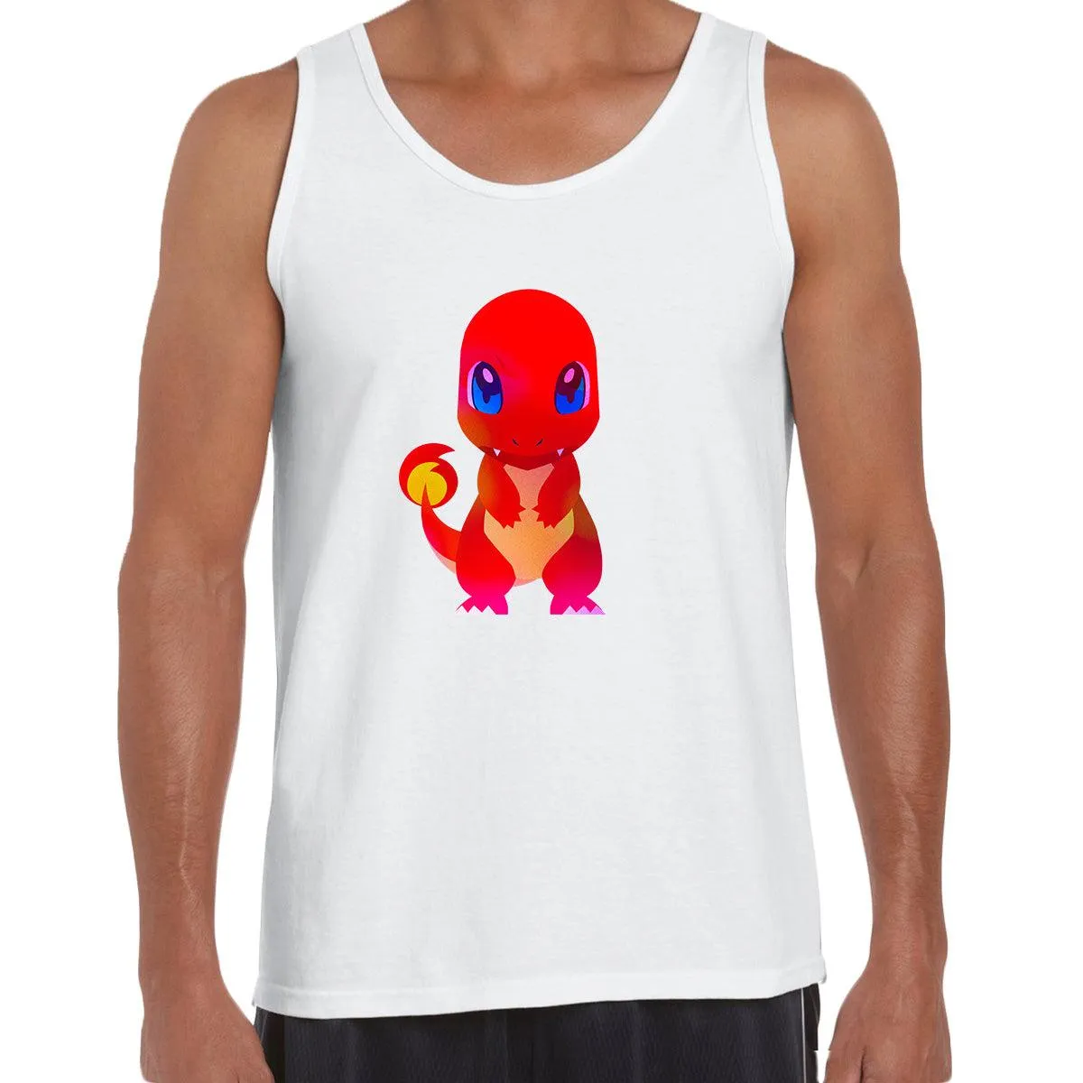 Charmander Fire Type Pokemon Black & White Tank-Top