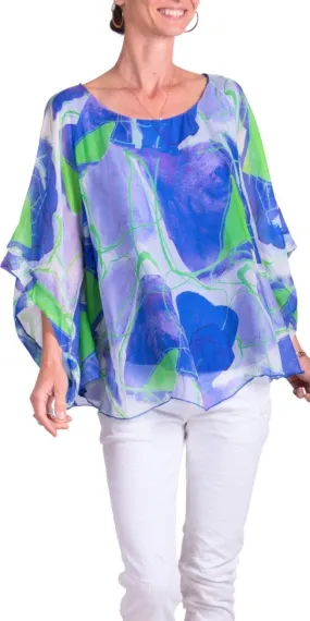 Coletta Abstract Silk Top