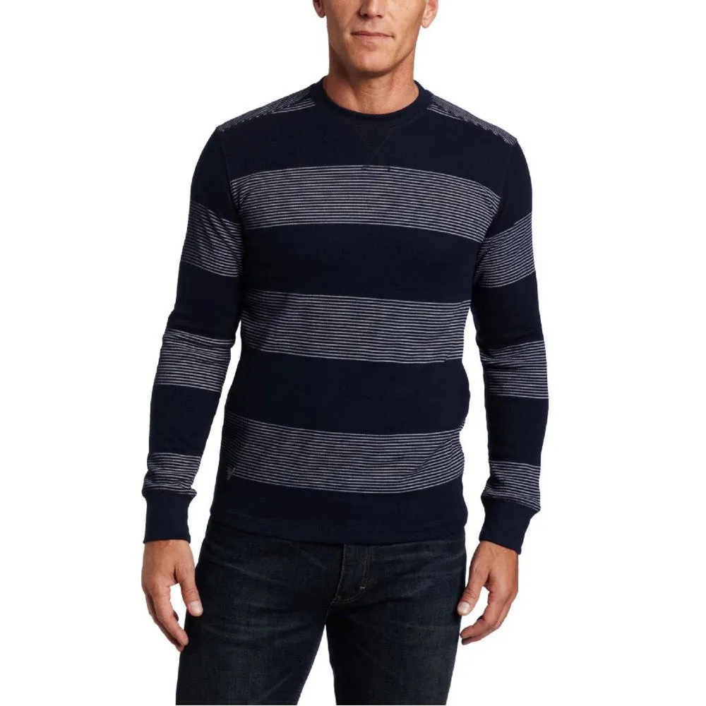 Company 81 Men's Stripe Thermal Shirt, Navy, Medium/Regular