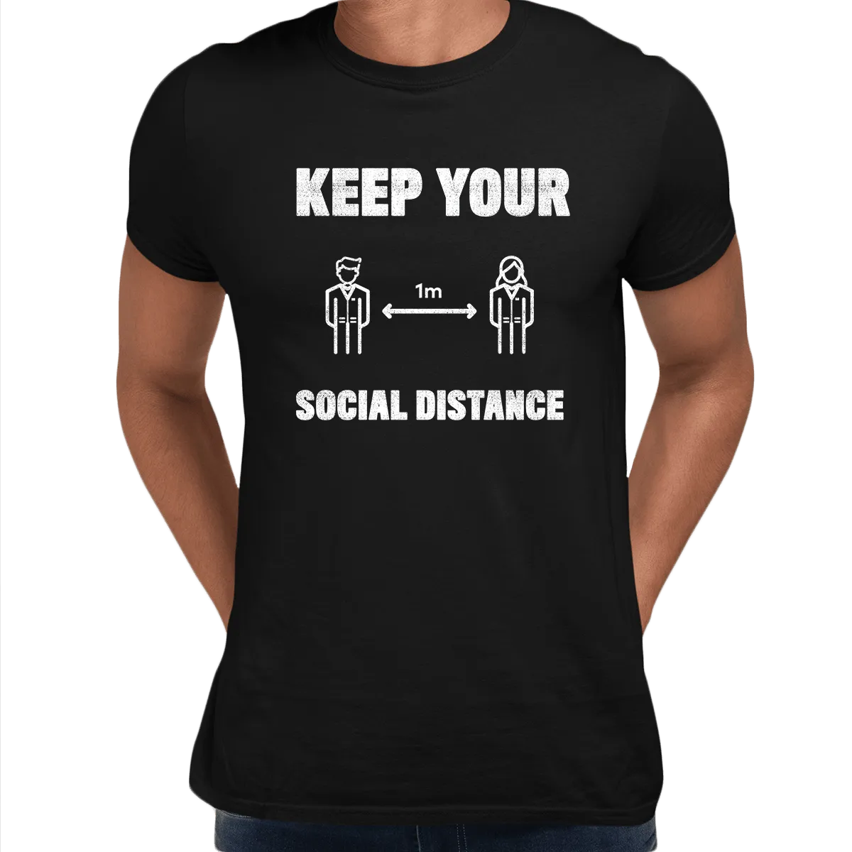 Corona 19 Keep Your 1m Social Distance Stay Home T-Shirt