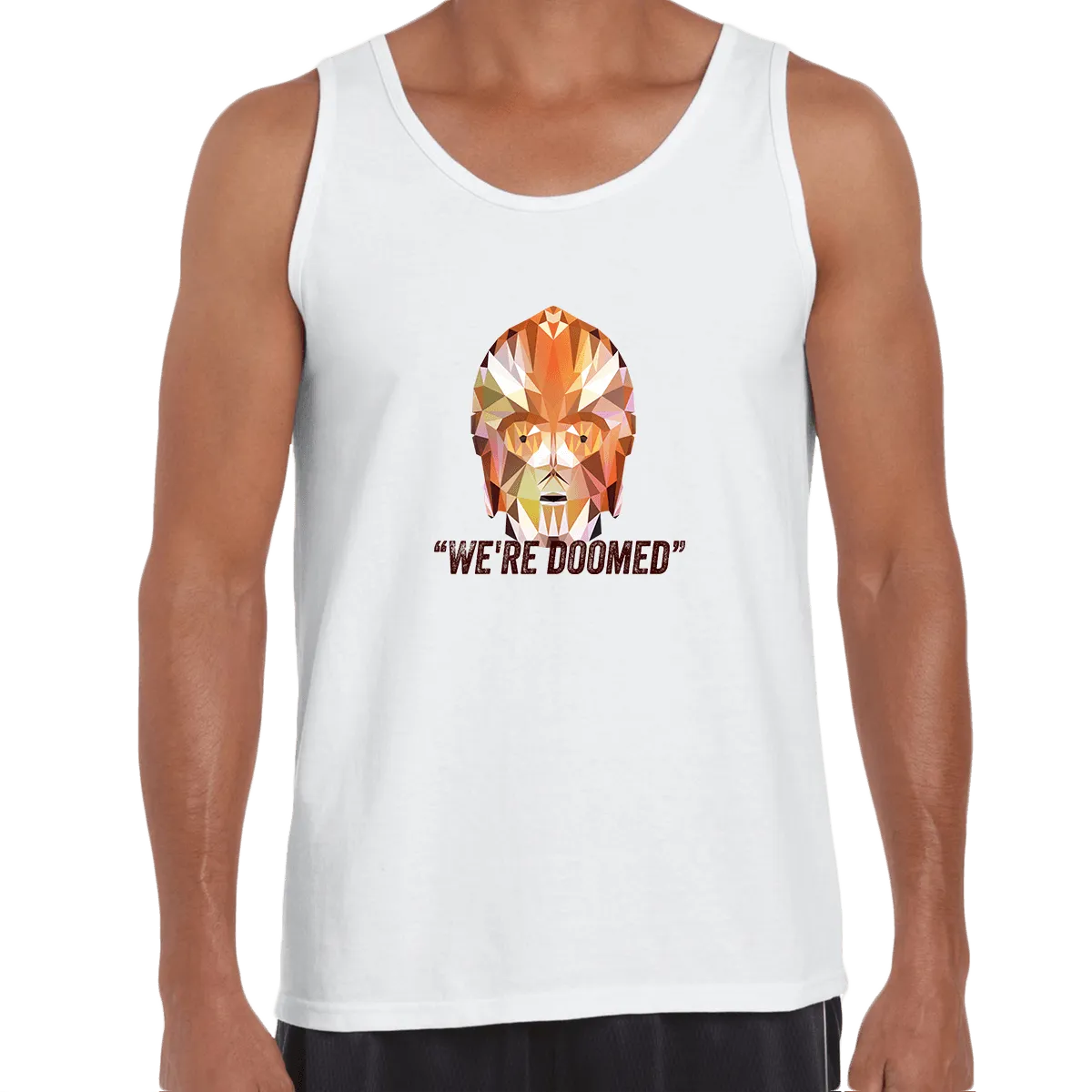 CP3O We are Doomed Tank Top Famous Star Wars character quote