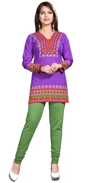 Elegant Purple India Kurtis – Stylish Short Kurti for Women