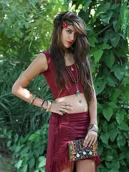 Gypsy Cropped Top - Maroon