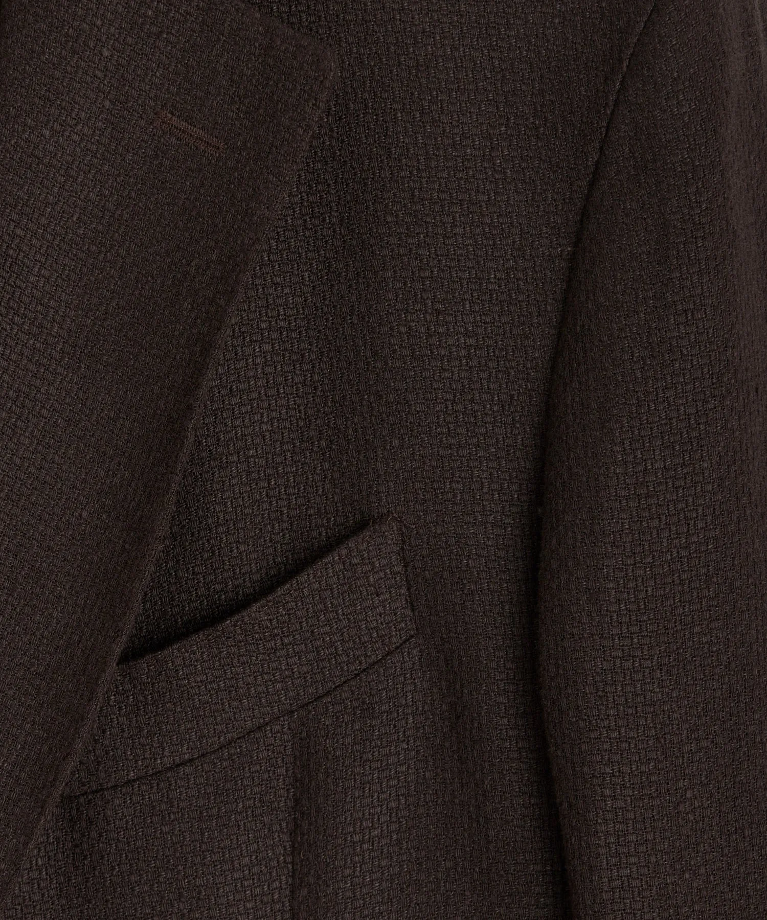 Italian Linen Basketweave Sport Coat in Dark Brown