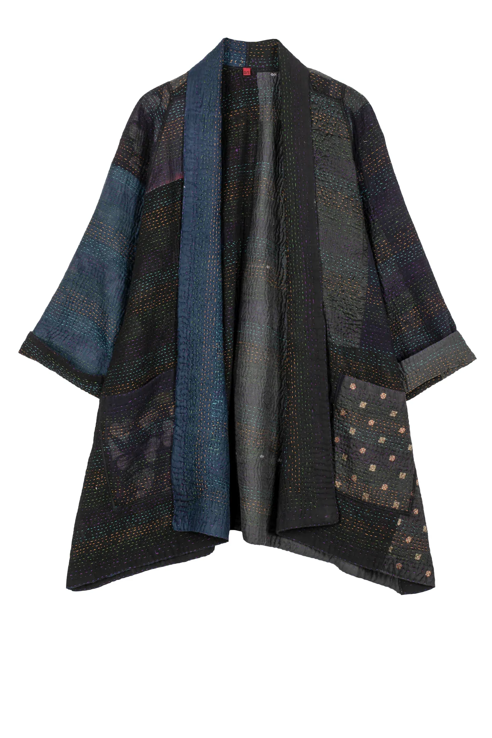 JAIPUR PATCH KANTHA A-LINE JKT - jp4003-blk -