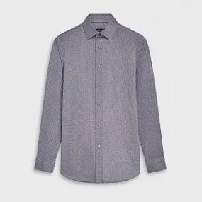 James Geometric OoohCotton Shirt in Zinc by Bugatchi