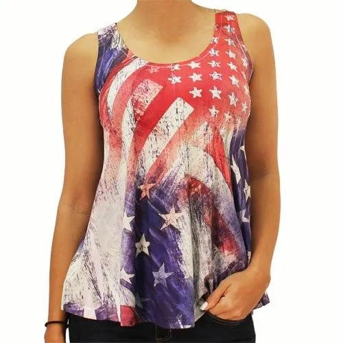 Made in USA American Flag Tank Top