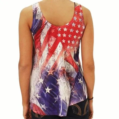 Made in USA American Flag Tank Top