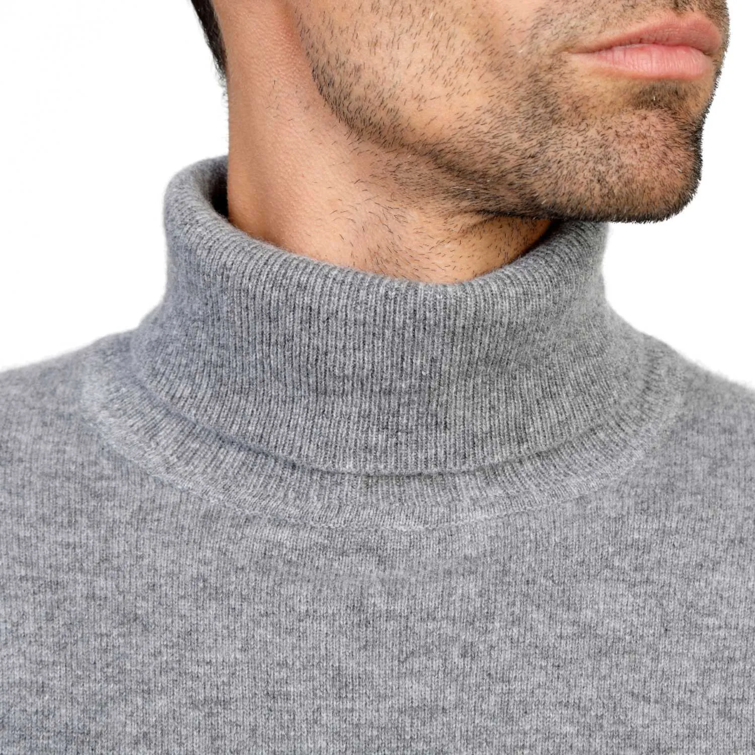 Mens Cashmere Roll Neck Jumper