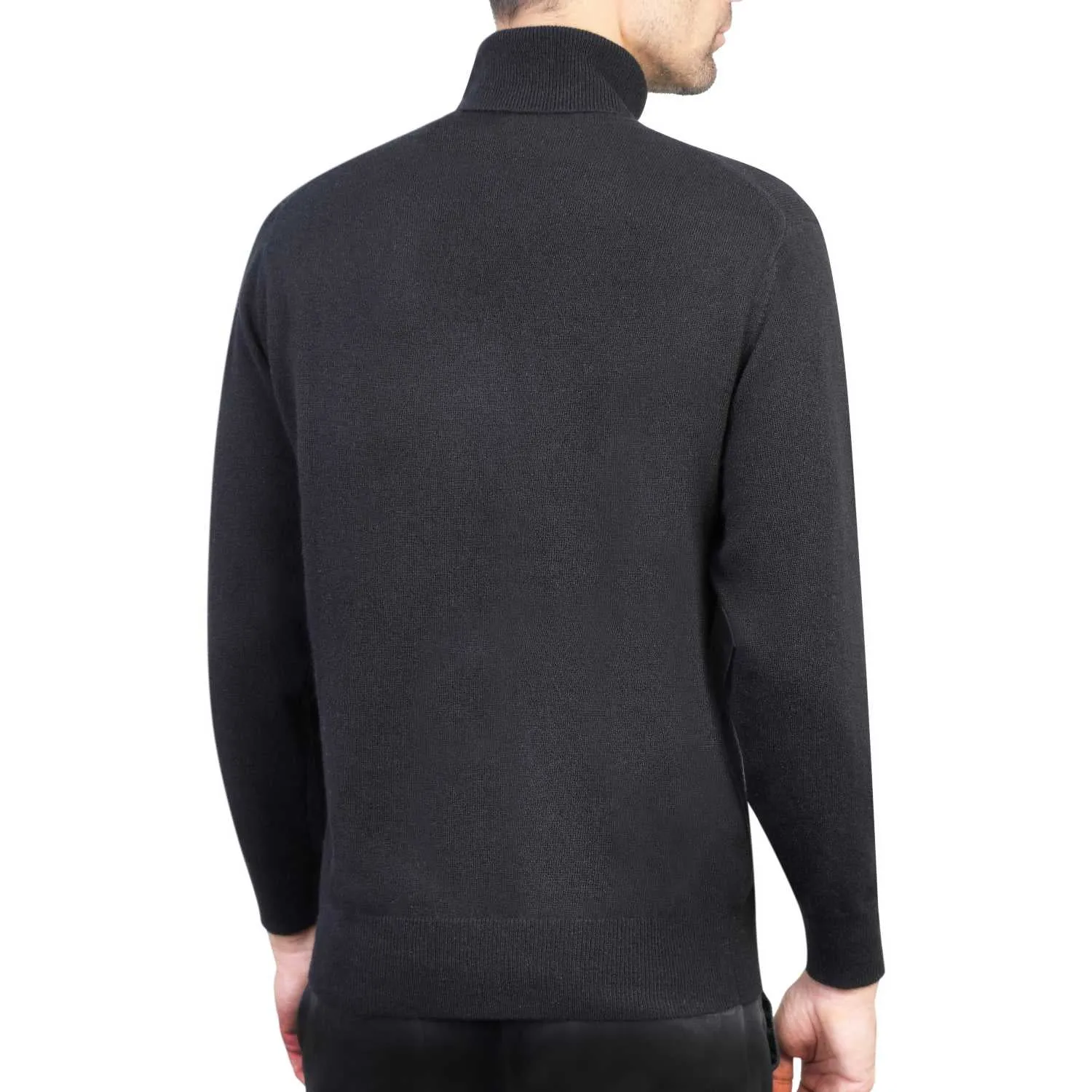 Mens Cashmere Roll Neck Jumper