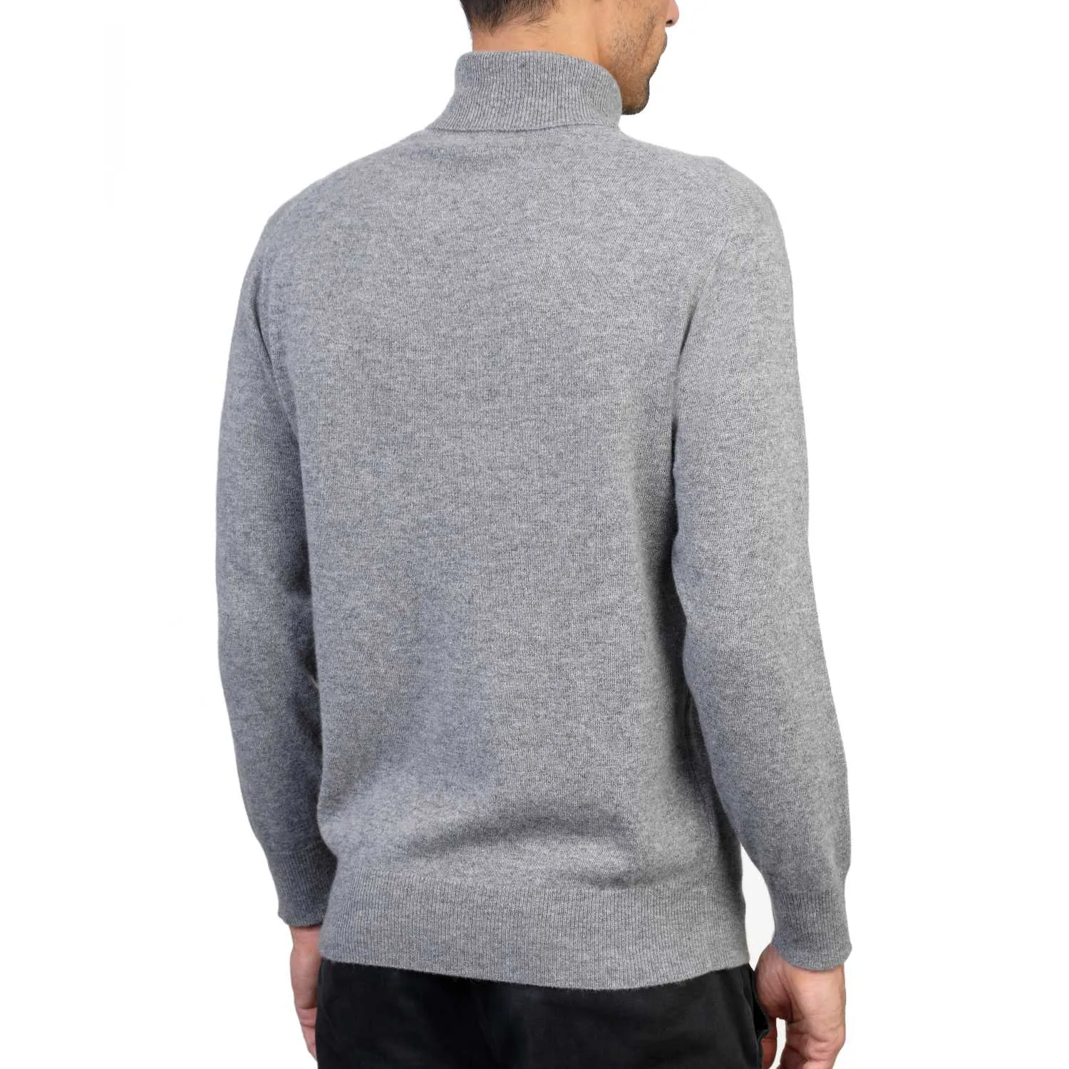 Mens Cashmere Roll Neck Jumper