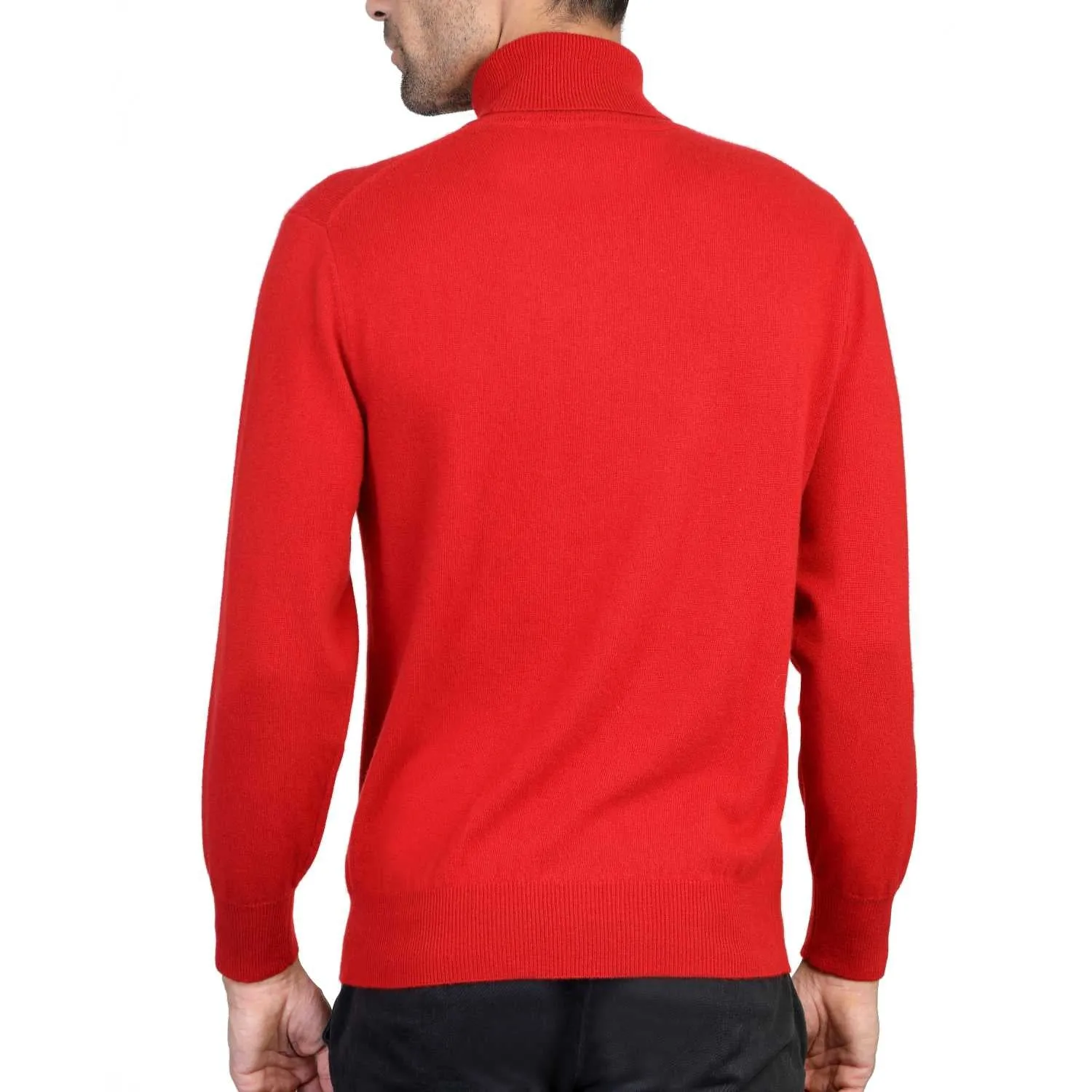 Mens Cashmere Roll Neck Jumper