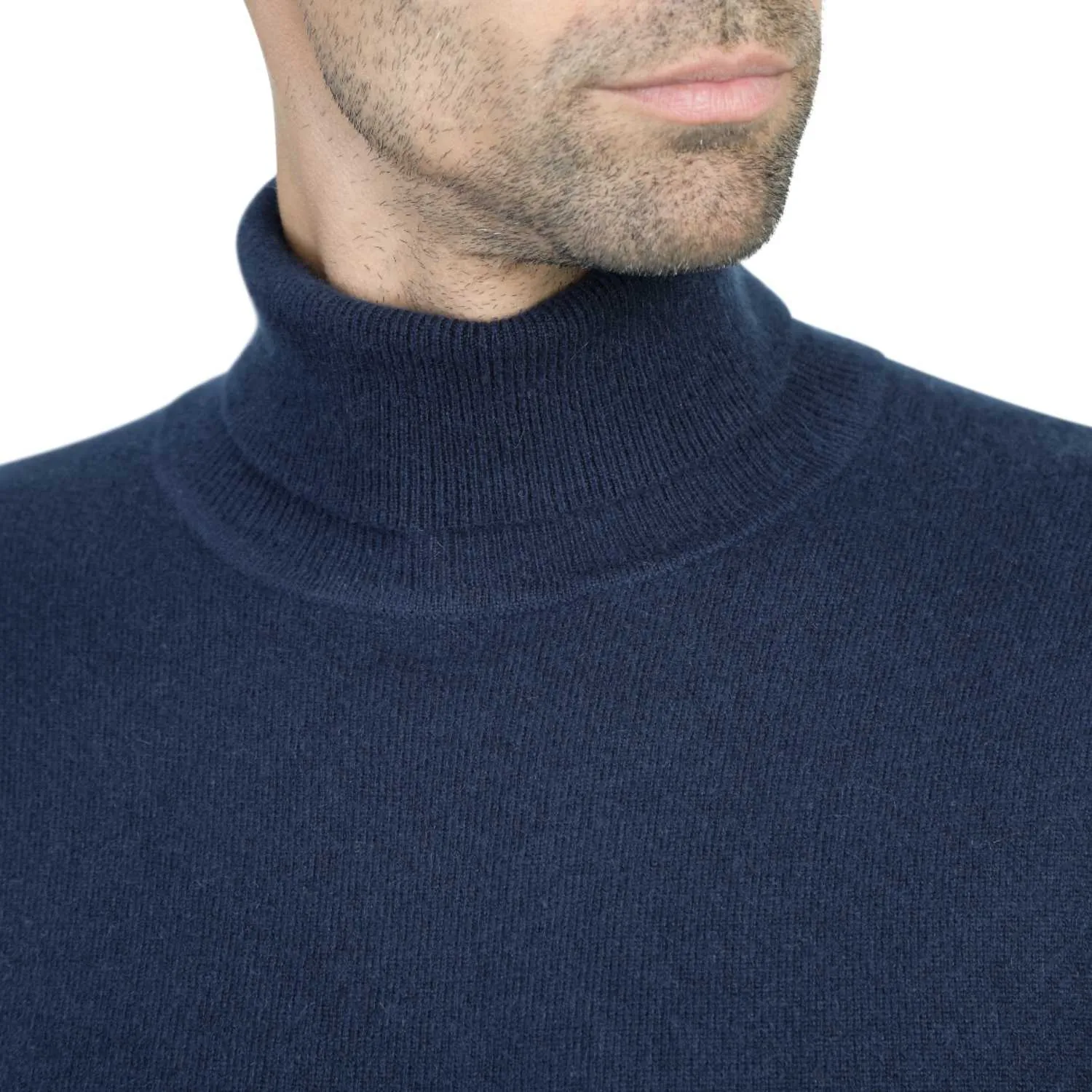 Mens Cashmere Roll Neck Jumper