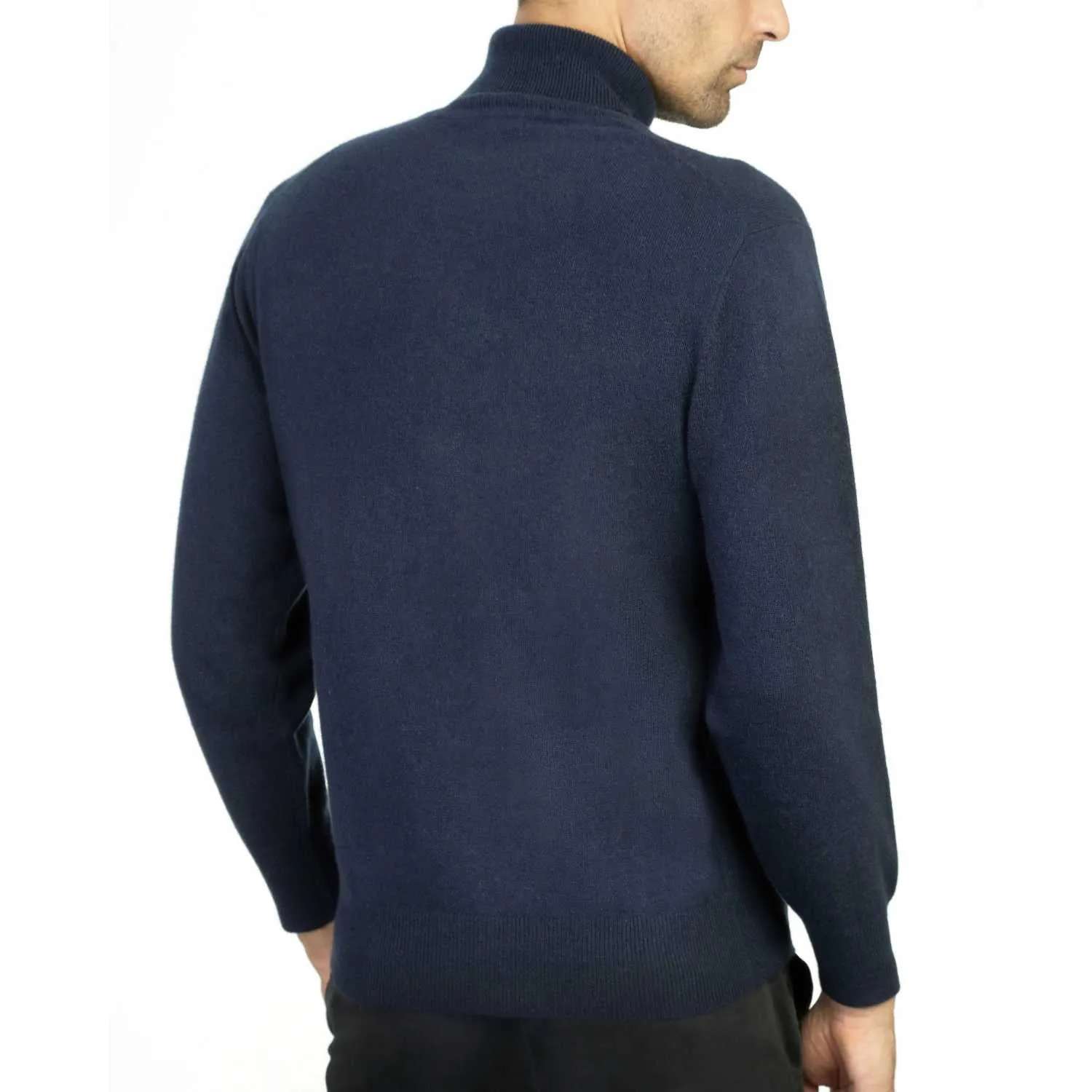 Mens Cashmere Roll Neck Jumper