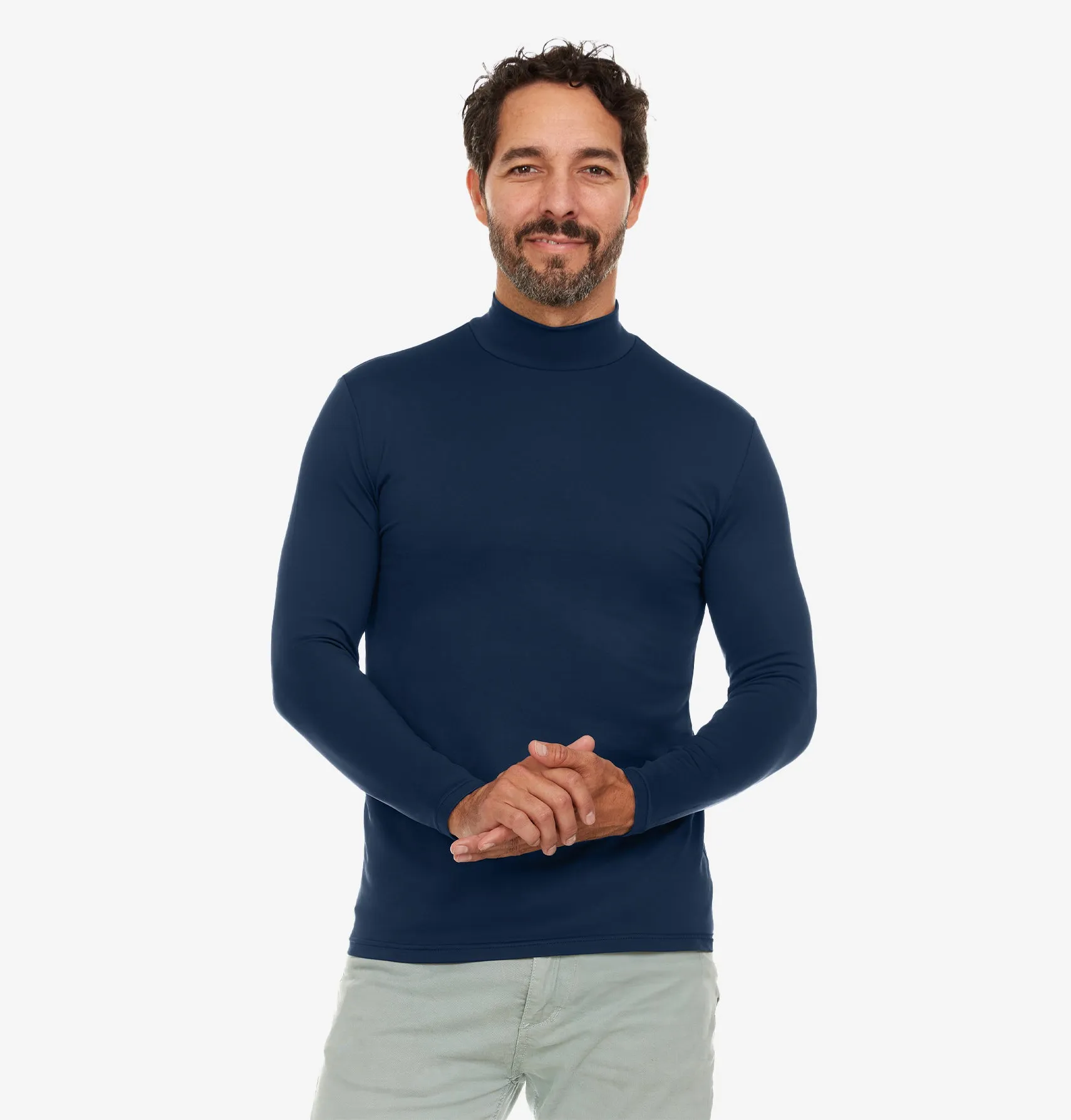 Men's Mock Neck Thermal Top