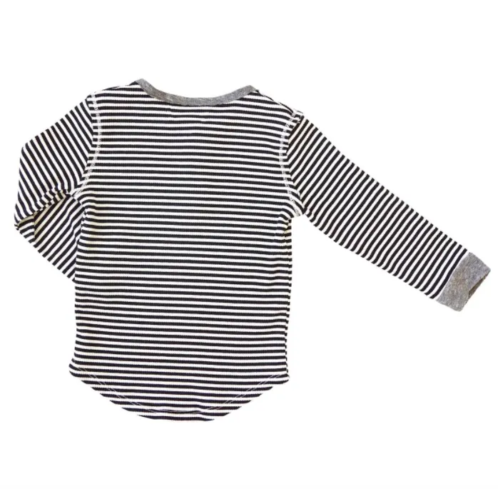 Miki Miette - Parker Henley in Black Stripe