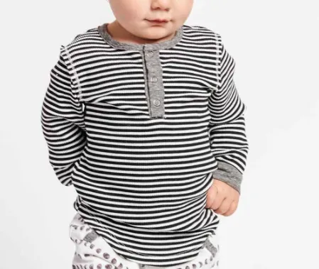 Miki Miette - Parker Henley in Black Stripe