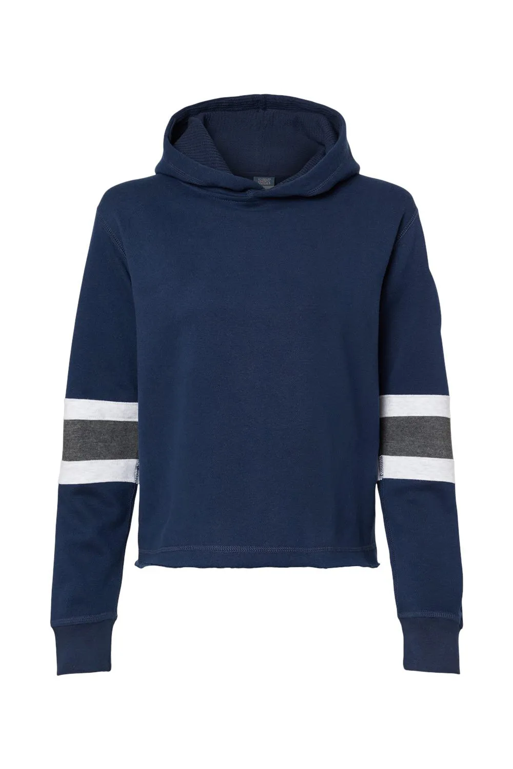 MV Sport Womens Sueded Fleece Thermal Lined Hooded Sweatshirt Hoodie - Navy Blue/Ash Grey/Charcoal Grey - Closeout