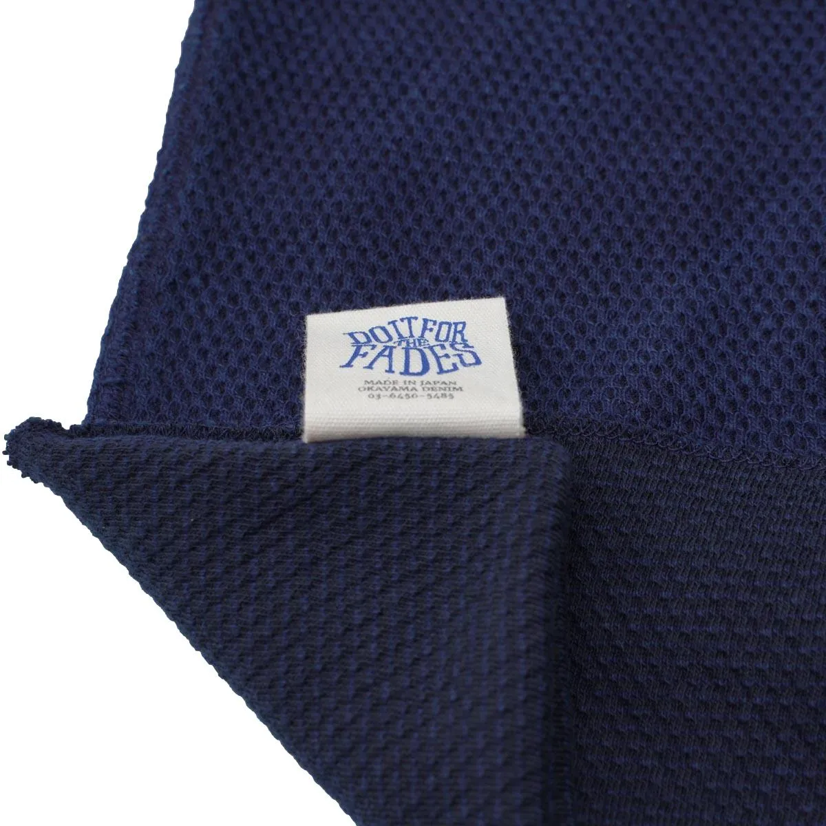 OD LW Indigo Dyed Double Face Hex Honeycomb Crewneck Thermal