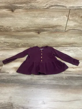 Oshkosh Thermal Peplum Shirt Purple sz 2T