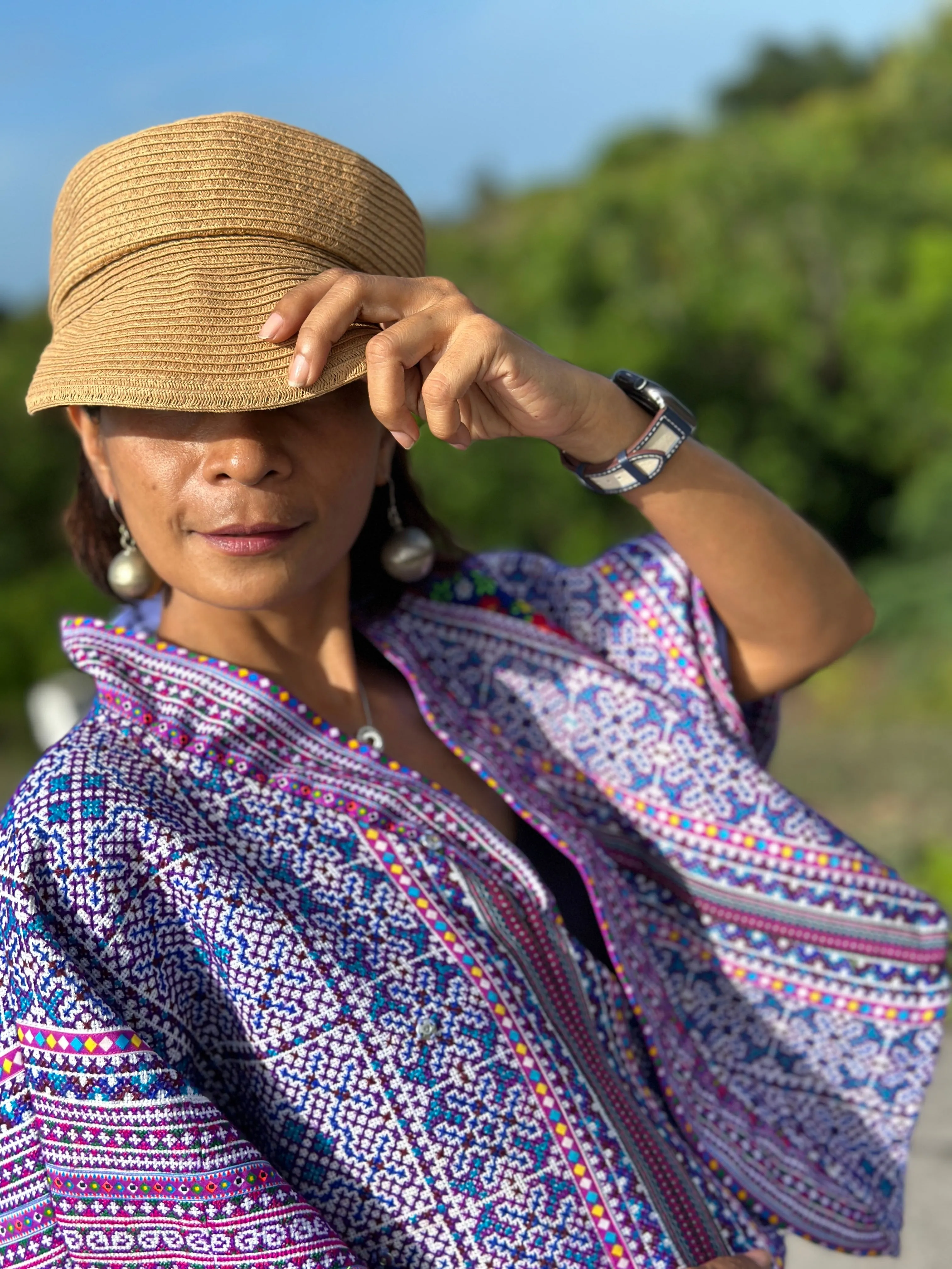 Purple cropped kimono top