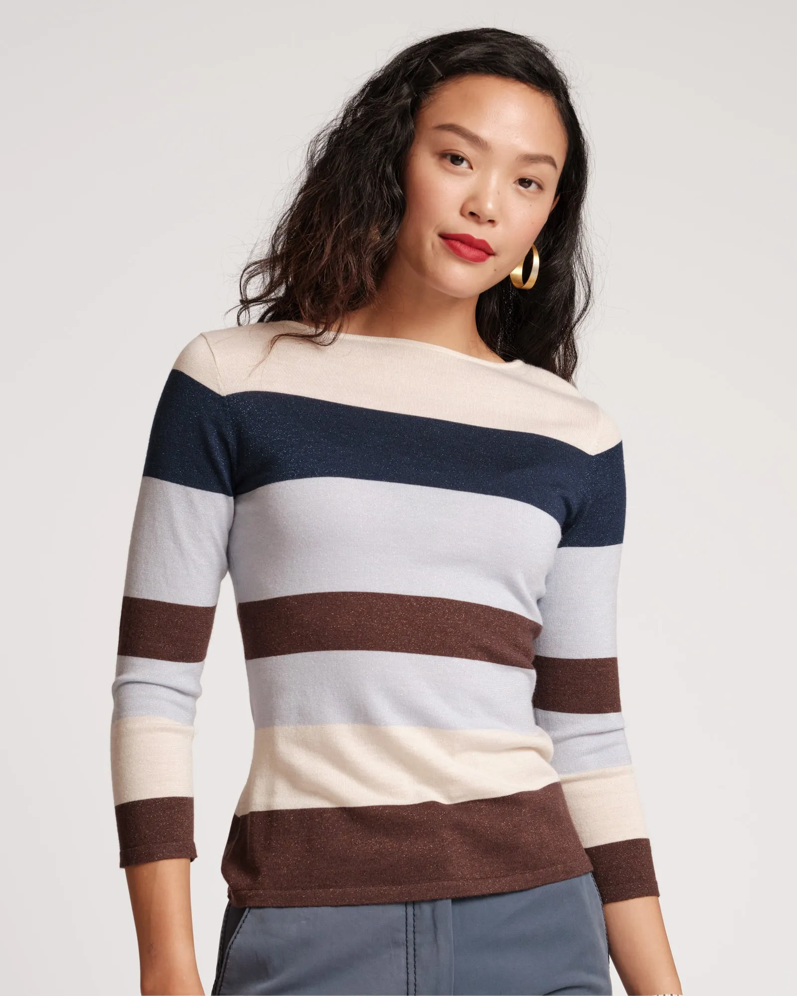 Saylor Striped Top Knit Multi