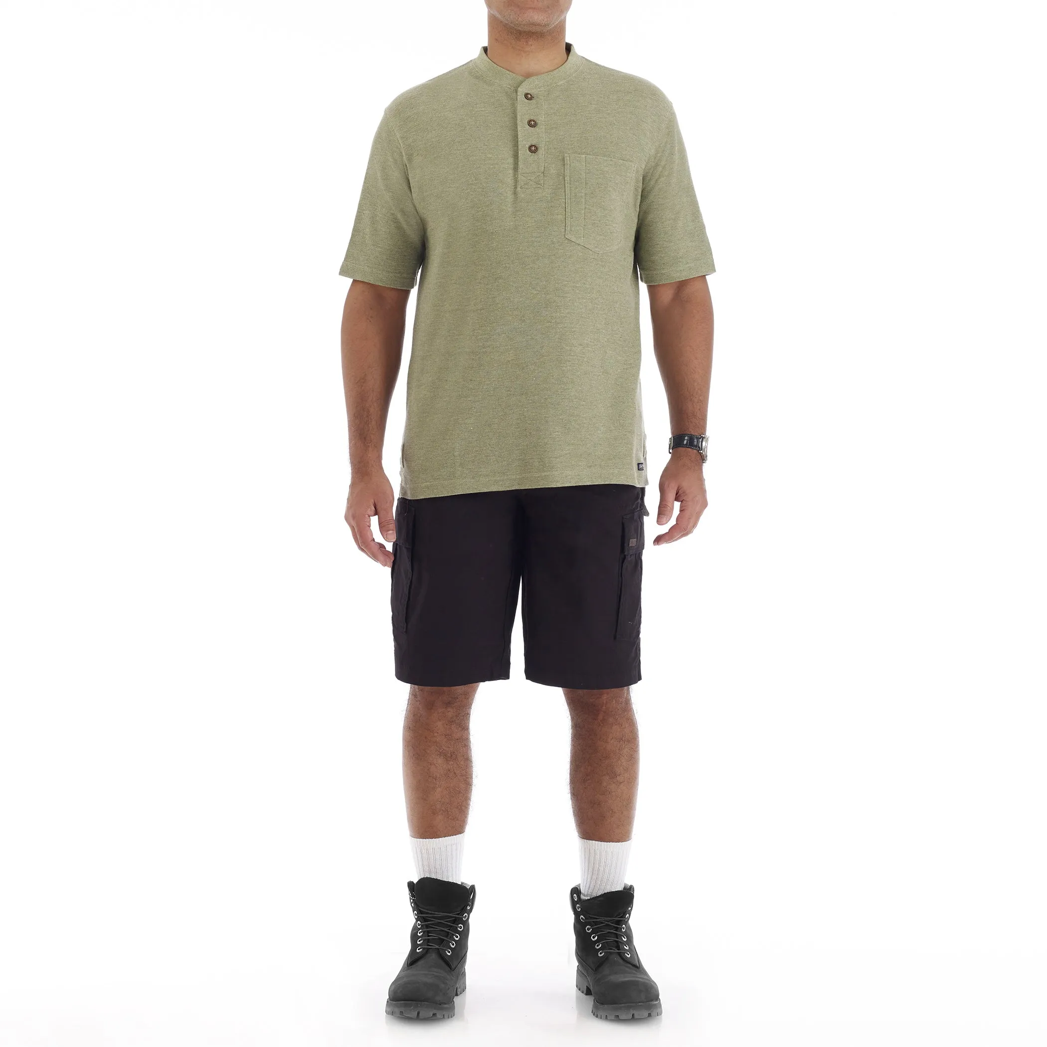 SHORT SLEEVE MINI-THERMAL HENLEY