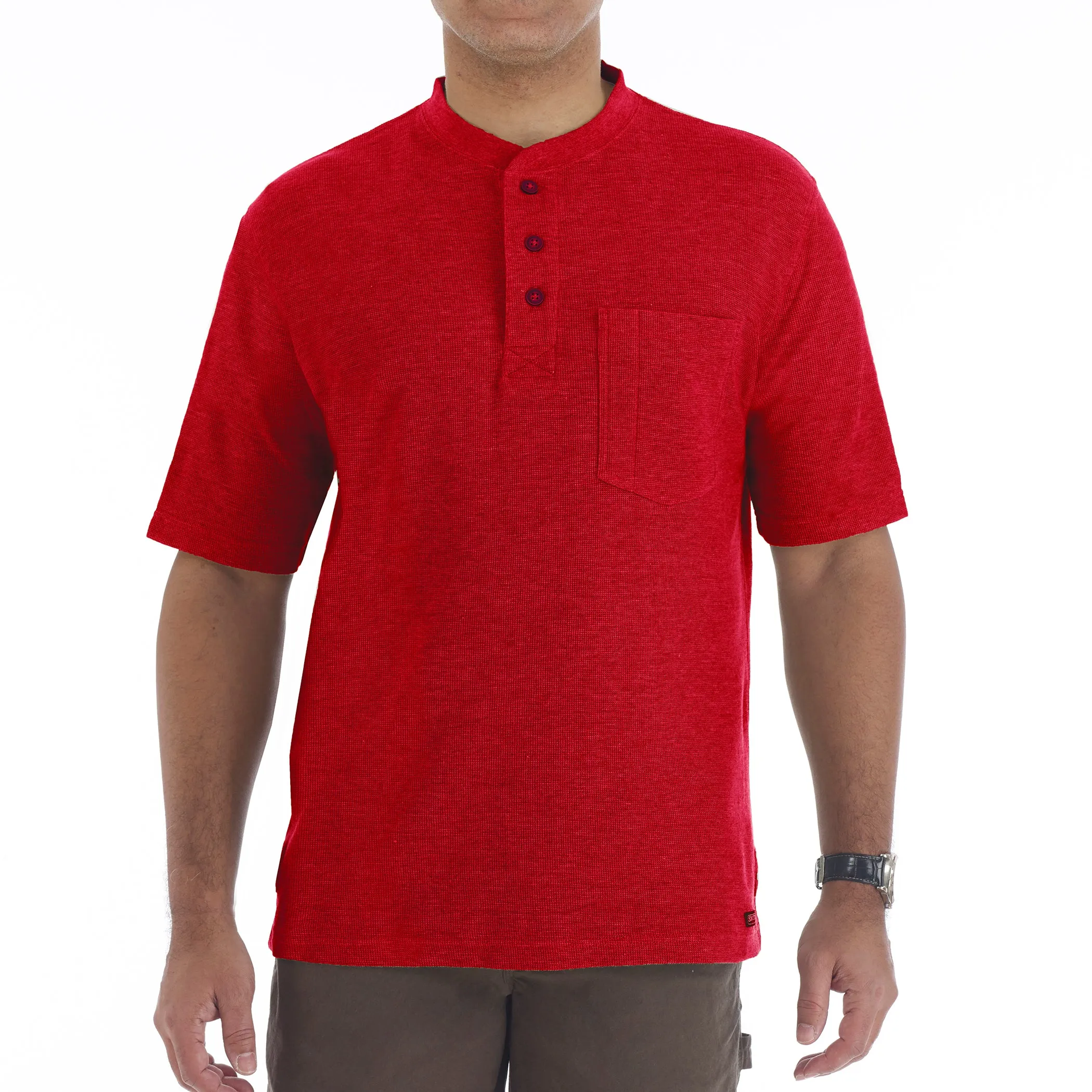 SHORT SLEEVE MINI-THERMAL HENLEY