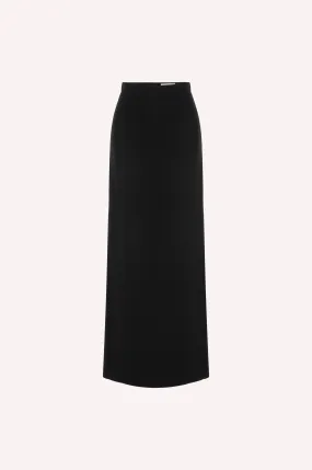 Sleek Black High-Waisted Maxi Skirt