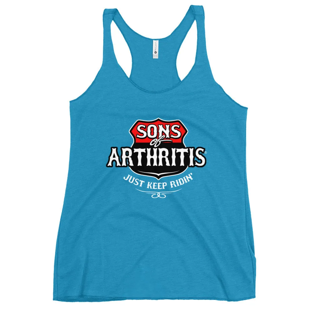 Sons of Arthritis "Just Keep Ridin" Women's Racerback Tank